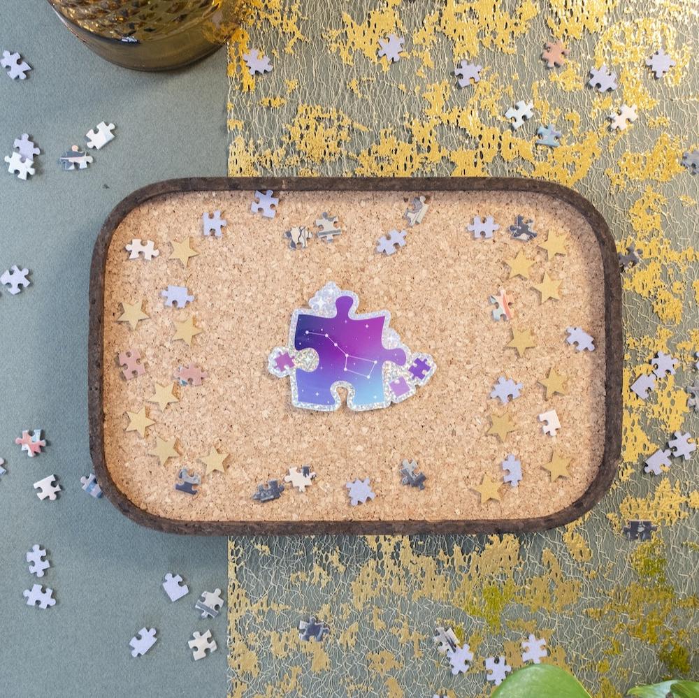 Sticker Pièce de puzzle Pailletée